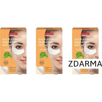 Pleťová maska Purederm Gelové náplasti proti vráskám okolo očí Gingo Biloba, akce 2+1 ZDARMA, 36 ks