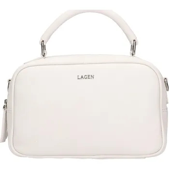 Kabelka Dámská kožená crosbody kabelka Lagen Veress - bílá