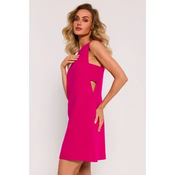Dámské šaty Letní minišaty MOE M778 fuchsiové EU velikost: S