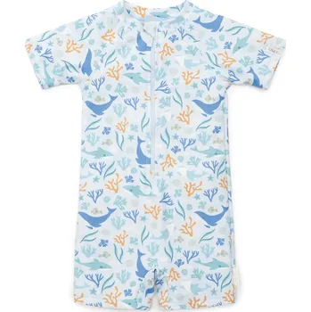 Kojenecké plavky LITTLE DUTCH plavky krátký rukáv Ocean Dreams Blue vel. 62/68 cm