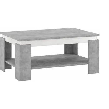 Konferenční stolek Konferenční stolek PIANI 90x60 cm, beton a bílá