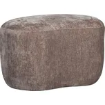 WOOOD Hnědošedý čalouněný taburet Popule 46 cm