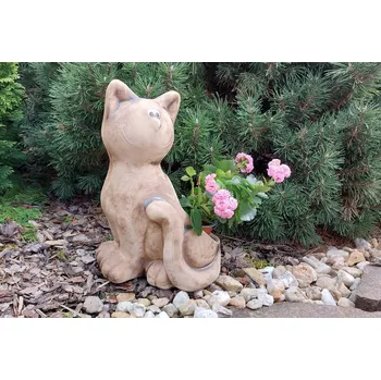 Zahradní dekorace Makra Keramický obal kočka