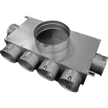 VentilaFlex distribuční box pro ohebné potrubí VentilaFlex ⌀ 75 mm Model: 6 výstupů (plochý box), Průměr potrubí [mm]: Ø 160