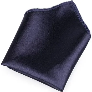 Kravata Saténový kapesníček do saka v krabičce - 4 (120) modrá tmavá