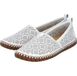 Dámské kožené mokasíny M2851-80 Rieker bílé Barva: weiss, Velikost: 37