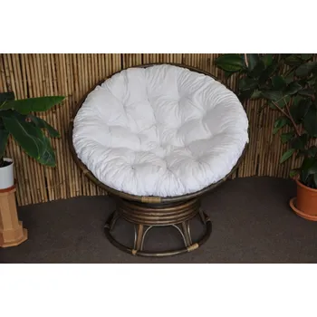 Papasan Axin Trading s.r.o. Ratanový papasan houpací hnědý polstr bílý Axin Trading s.r.o.