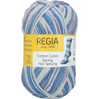 Příze Regia 4-Ply Cotton Color 02467 Zimní (Ponožková příze bavlněná Regia 4-Ply Cotton Color 02467 close of winter color)