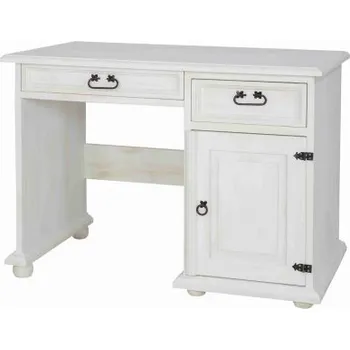 Psací stůl Psací stůl z masivu BIK 01A selský - K16 antická bílá