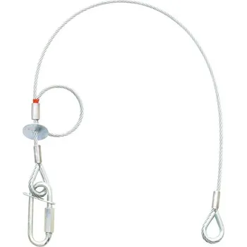 Lanko pro jízdní kolo Lanko jistící bond 4 mm x 600 mm s karabinou, stříbrné