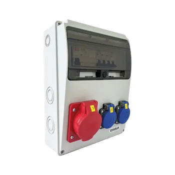 Rozvaděč Damija 11M 16A 5p, 2x230V - 11 modulů s jističi a chráničem - 6kA