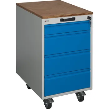 Dílenský stůl Kontejner 4 zásuvkový - pojízdný