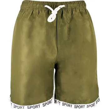 Pánské plavky FANNIFEN Pánské koupací šortky FAN-16558 Barva: Zelena-vojenská, Velikost: 3XL