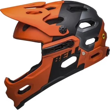 Sportovní chránič enduro přilba BELL Super 3R MIPS Mat Orange/Black vel. M