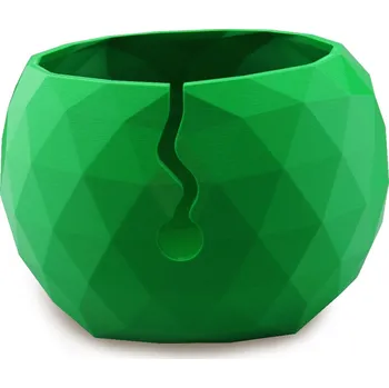 Organizér galanterie Pro Háčkování Miska na klubíčko LOW POLY, L zelená