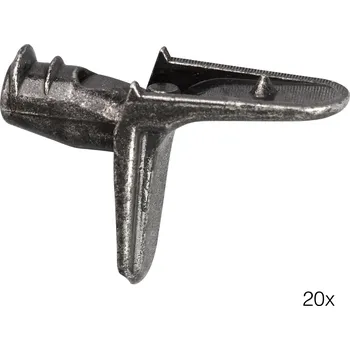 Nábytkové kování Walteco Podpěrka polic průměr 5mm, kov, černá, 20 ks