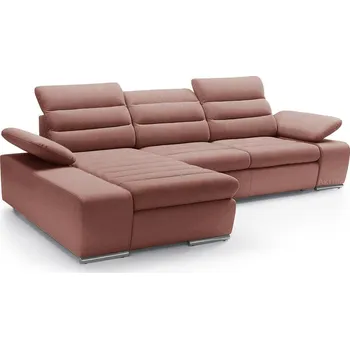 Obývací pokoj Sedací souprava KORFU | FUNKČNÍ LÁTKA | levá | rozkládací + úložný prostor | starorůžová 63 | AKCE