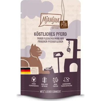 Krmivo pro kočku MjAMjAM Quetschie – ryzí požitek z masa – čistá chutná konina 12 × 125 g