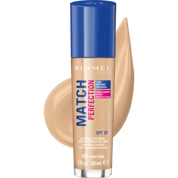 Rimmel London Match Perfection tekutý make-up SPF20 30 ml, 102 Light Nude