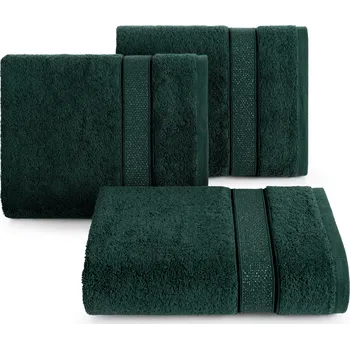 Ručník BAVLNĚNÝ RUČNÍK LIANA 30X50 CM TMAVĚZELENÁ