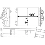 MAHLE ORIGINAL Výměník tepla, vnitřní vytápění AH 213 000S