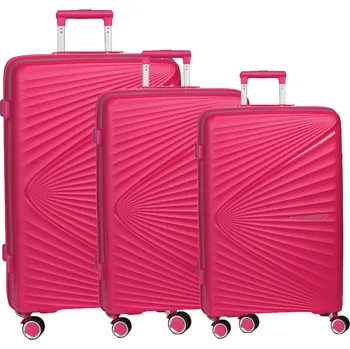 Worldpack Vegas 4w Sada 3 kufrů - růžová