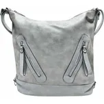 Velký světle šedý kabelko-batoh s kapsami Abigail
