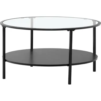 Konferenční stolek MOB Konferenční stolek Tempo Kondela CARLAN (černá + sklo + kov)