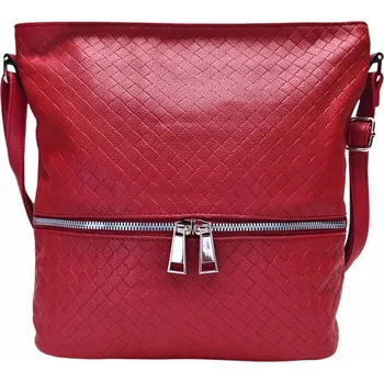 Kabelka Tmavě červená crossbody kabelka se vzorem Tania