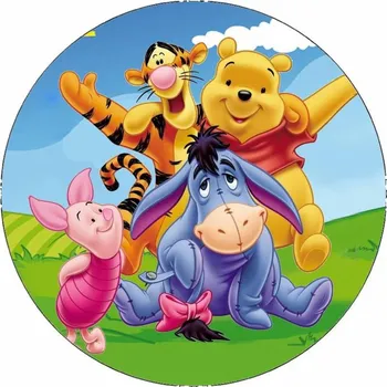 Jedlá dekorace na dort Jedlý papír Medvídek Pú a kamarádi 19,5 cm