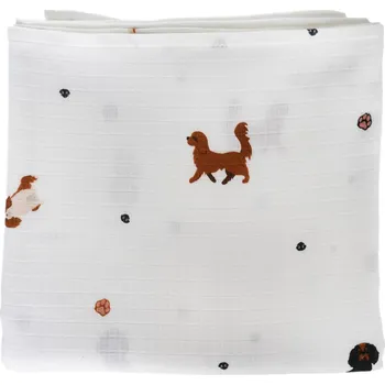 Dětská deka Lullalove Lehký mušelínový přehoz na spaní 150x200cm - Pejsek