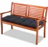 Podsedák Poduška na lavici polyester/duté vlákno 110 x 45 x 8 cm, antracit