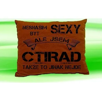 Dekorativní polštářek Polštář se jménem CTIRAD (Polštářek nesnáším být sexy )