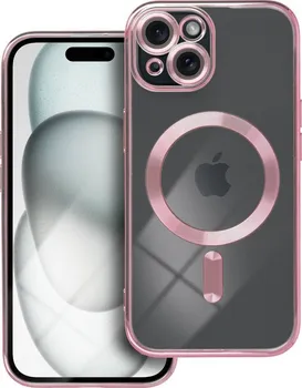 Pouzdro na mobilní telefon Electro Mag Cover pro Apple iPhone 15 Transparent/Rose Gold