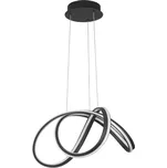 Černé kovové závěsné LED světlo Nova Luce Truno 52 cm