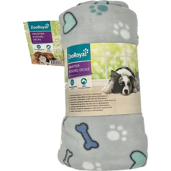 Pelíšek pro psa ZooRoyal hebká deka, 200 × 220 cm Colouro šedá