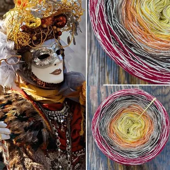 Příze Příze Čarovné klbko, (4n), 1000m, Rainbow XIV. GLITZ