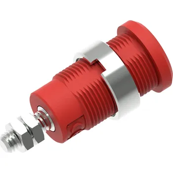 Krokosvorka Electro PJP 3265-C-CD1-R bezpečnostní laboratorní zásuvka červená 1 ks