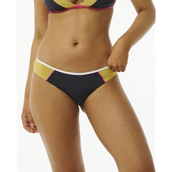 Dámská móda Plavky Rip Curl HIBISCUS HEAT SPLICE CHEEKY Washed Black velikost M