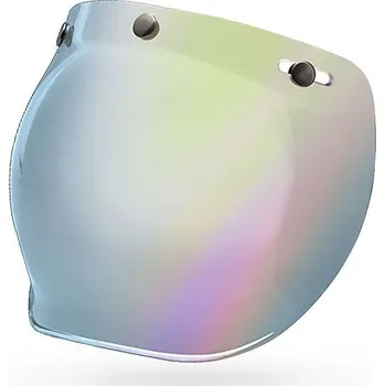 Helma na motorku Plexi bell na custom 500 3-snap bubble silver iridium