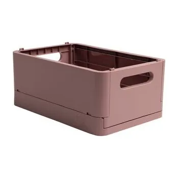 Úložný box Exacompta Smart case - skládací úložný box, recyklovaný PP, MIDI, strarorůžový