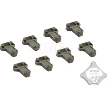 Zvětšená táhla sumek Pull Tab - olivová OD, 8ks, FMA