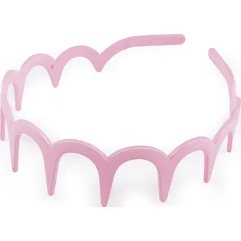 Náramek Plastová čelenka do vlasů, malé, 3 růžová sv.