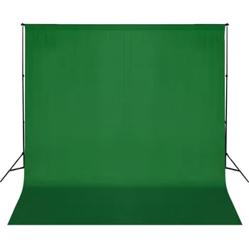 Fotopozadí vidaXL Systém podpěry a pozadí 600 x 300 cm zelené