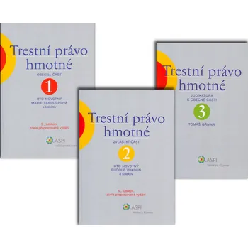 Kniha Trestní právo hmotné 1.+.2.+3. díl
