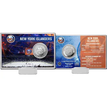 Sběratelský sportovní předmět Highland Mint Sběratelská Pamětní mince New York Islanders NHL Team History Silver Coin Card Limited Edition od 5000