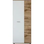 MOB Šatní skříň Tempo Kondela IRIS (dub wotan + bílá)