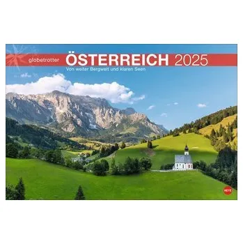 Cestování Österreich Globetrotter Kalender 2025 - Von weiter Bergwelt und klaren Seen - Heye