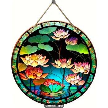 Plechová cedule HUKA Cedule s lekníny dřevěná 20 cm