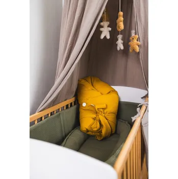 Nebesa nad postýlku Tulimese Baldachýn mušelínový béžový VÝBĚR TYPU BALDACHÝNU: BALDACHÝN SE STOJANEM, VOLITELNÉ DOPLŇKY: BALDACHÝN S ROVNÝM OKRAJEM